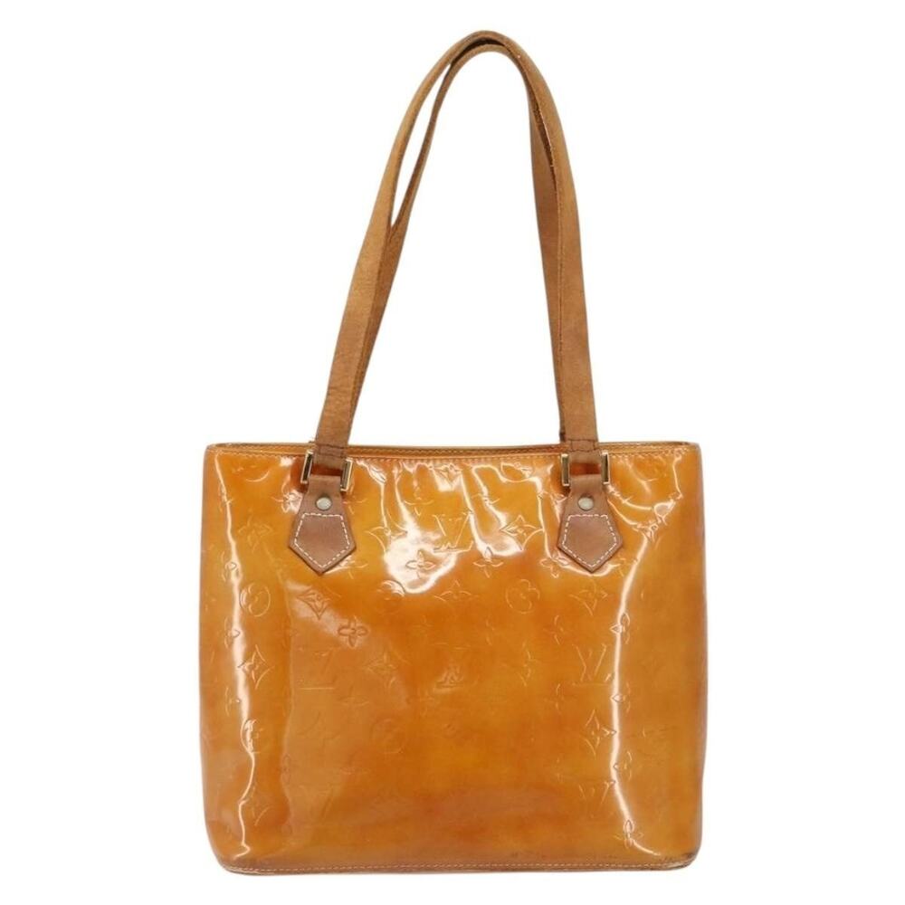 Louis Vuitton Monogram Vernis Houston Handbag Beige
